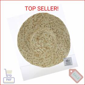 Darice 082676800467 Natural Straw Hat Round Crown Top 14 Inches
