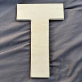 Smf-coalt-12 Darice Wooden Letter T 12 Inch Unfinished Large Wood Letters For Crafts