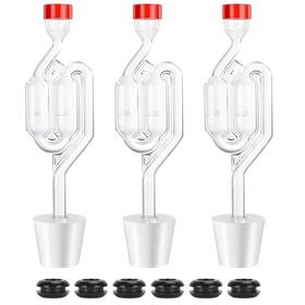 3t-sal Dbgogo 3 Pack Twin Bubble Airlocks Set For Fermenting High Transparency F