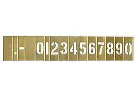 Deezio 192543599643 1 Inch Brass Stencil Kit Numbers And Punctuations Number St... Fast Ship