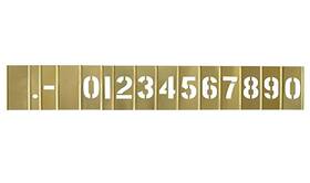 B07cp2lp17 Deezio 2 Inch Brass Stencils Numbers Stencil For Paint - 15 Piece Set
