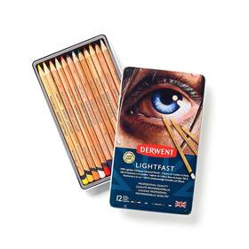 B07ccw3qrw Derwent Lightfast Colored Pencils 12 Tin Set 4mm Core Oil-based Premiu