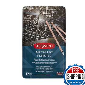 Derwent B07srfxm4q Metallic Pencil Tin Of 12 2305599