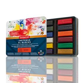 Derwent B0cc6jhz4p Inktense Xl Blocks 12 Tin Set Of 60mm Extra-large Block