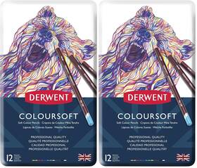 B0cfxgq3zf Derwent Colorsoft Pencils 12 Pack Metal Tin 4mm Core Art Supplies