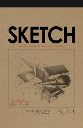 Design Ideation 689408714001 Sketch Pad. Premium Paper Pad For Pencil Ink Marker