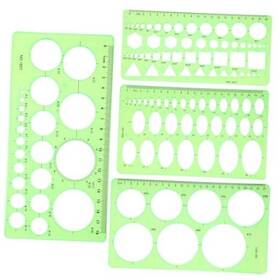 Brtja1rup Dimeho Geometric Drawings Templates 4 Pcs Circle Shape Stencils Measuring Geometry