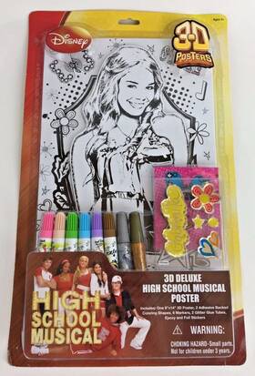 Disney 724328160948 High School Musical 3d Art Poster With Markers Gabriella Vanessa Hudgens