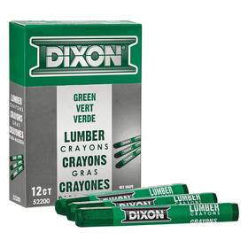 B000ml9xg4 Dixon Industrial Lumber Marking Crayons 4.5x1/2 Inch Hex Green 12 Pack