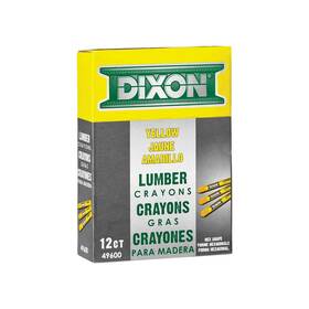 B004sp2xvc Dixon Industrial Lumber Marking Crayons 4.5 Inch X 1/2 Hex Yellow 12-pack X4960