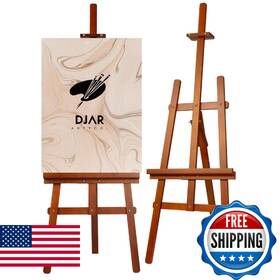 B0f8bk269c Djar Art Easel For Painting Tool-less Installation Adjustable Wooden E
