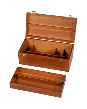 Dewin-hbx-12-d Djar Artist Storage Box Beechwood Art Supply Organizer Portable Large Sturdy