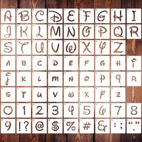 Wd-2024-2 Doflyok 2-inch Alphabet Letter Stencils - 70 Pcs Magic And Number For P