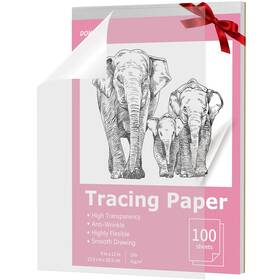 663639 Donyang Tracing Paper 9x12 Inch 100 Sheets Transparent Vellum For Pads