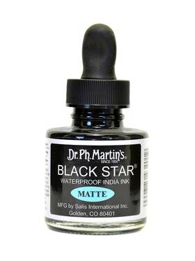 Dr. Ph. Martins 090385434019 Black Star Waterproof India Ink
