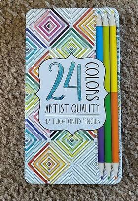 Dreamtivity 781944991036 Colored Pencils - 12-ct. Dual-ended Pencil Tin New