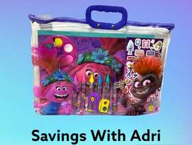 Dresmworks 191537070151 New Dreamworks Trolls World Tour 12 Piece Drawing Painting Set With Clear Tote
