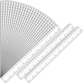 Ruler-32 Duchong 32 Pack Clear Ruler 12 Inch Bulk With Centimeters And Millimeters Metric Rul