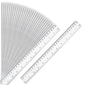 W006 Duijinyu 30 Packs Clear Plastic Ruler 12 Inch With Centimeter And Millimeter Metric R