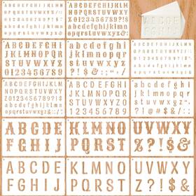 Dls12-1 Duozea 1/2 3/4 1 2 Inch Letter Stencils For Painting 14 Pack Reusable Plastic Al