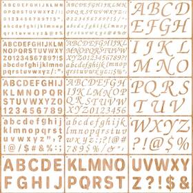 Duozea Letter Stencils 15 1/2 3/4 1 2 Inch For Painting Pack Reusable Plastic Al