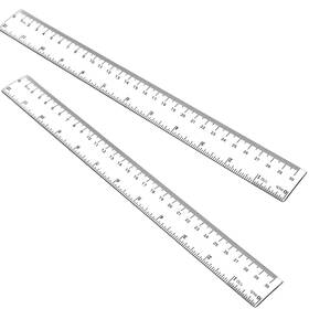Eacozy 746362823474 Plastic Ruler 12 Inch Clear Centimeter Millimeter And Inches