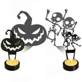 Eayaele 704090375344 Funny Shadow Stand Halloween Fun Candle Holder Table Decorations