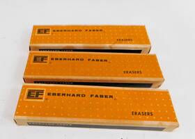 1507 Eberhard Faber Lot Of 35 Pencil Erasers In Original Boxes No. Nos