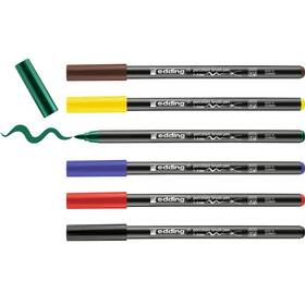 4-4200-6  Edding 4200 Porcelain Brush Pen - 6 Pens Tip 1-4 Mm Felt-tip For P