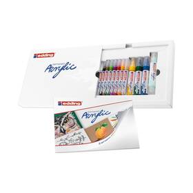 B08hs44ydy Edding Creative Set - Acrylic Pens Fine Medium Broad Waterproof Incl. Art P