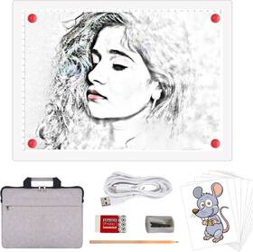 Elice 691200260709 A4 Rechargeable Led Tracing Light Box With Carry Bag Wireless Battery Pad