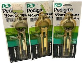 Empire 5178 3x Vintage 1974 Pedigree Bow Compass And Dividers With Screw Adjustment