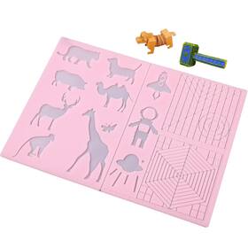 Esquareone 799040641839 Pink 3d Pen Mat 11.8x8.2 Inch With Animal Patterns For Printing - P