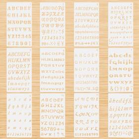 0c5pcy9i Euphhonycs 631146 1 12 Pcs Small Letter Stencils 1/2 Inch For Painting And Number Stencil