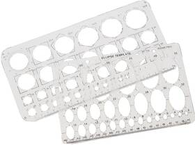 Gau-420.00 Euro Tool Circle And Oval Template Set