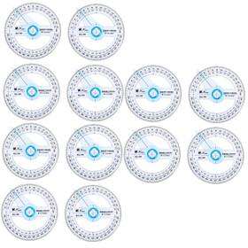 58l0522klp2 Exceart 12 Pcs Protractor Drafting Tool Circle Measuring Ruler Multi-function C