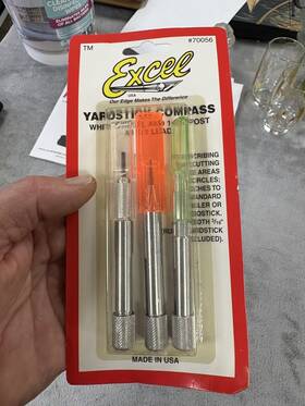 70056 Excel Yardstick Compass New Unopened 1 Pin Post Cutter And Lead #70056