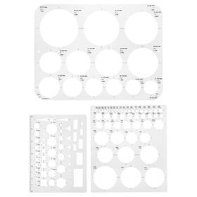 Cbnklpf3 Exclaith 722060 1 Circle Stencils For Drawing 3 Pcs Geometric Drawings Templates Shape G