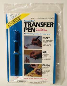 Ez Crafts 073077010494 Transfer Pen With Paper Made Usa Nos Sealed