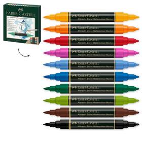 B07ndws85d Faber-castell Albrecht Durer Watercolor Markers - 10 Colors Brush Ma
