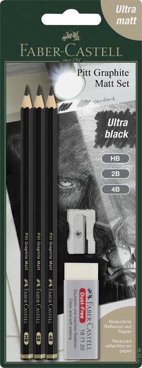B0cc31yy93 Faber-castell Pitt Graphite Matte Pencils Tin - Hb 2b 4b 3 Count