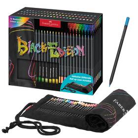 B0dsw6vcb1 Faber-castell Black Edition Colored Pencils Roll 72 Soft Core Bold Pigment Break