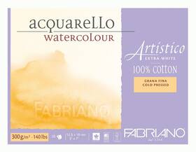 00311218 Fabriano Aew Bl 4co 25f Gf Watercolour Paper - 12.5 X 18 Cm Extra White