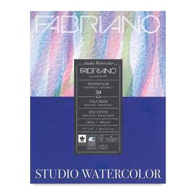 71-95030027 Fabriano Studio Watercolor Pad Cold-press 11 Inch X 14 140 Lb. 50 Sheets