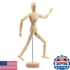 B0cjm149m5 Falling In Art 12 Inch Wooden Drawing Mannequin Human Model Figure For