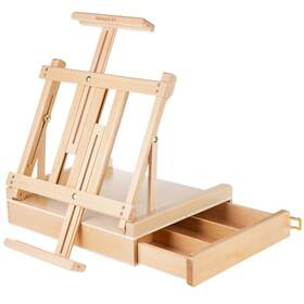 Ct0587 Falling In Art Studio Sketchbox Easel Adjustable Beechwood Tabletop Bo