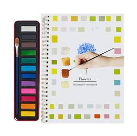65292 Fangool 706378734195 Watercolor Workbooks Beginner-friendly Painting Kit With Paint，