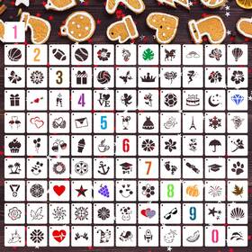 Ps-100p-01 Felixcraft Cookie Stencils For Painting 100pcs 3 Inch Plastic Crafts Reusable