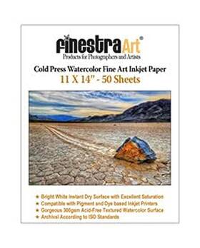 Op-9458 Finestra Art 11 Inch X 14 Cold Press Watercolor Fine Inkjet Paper - 50 Sheets