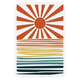 Diy-wh0396-666-us18 Fingerinspire Boho Sunrise Sunset Stencil For Painting 8.3x11.7inch Plastic